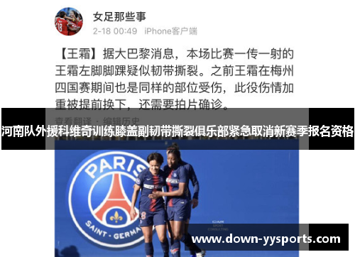 河南队外援科维奇训练膝盖副韧带撕裂俱乐部紧急取消新赛季报名资格